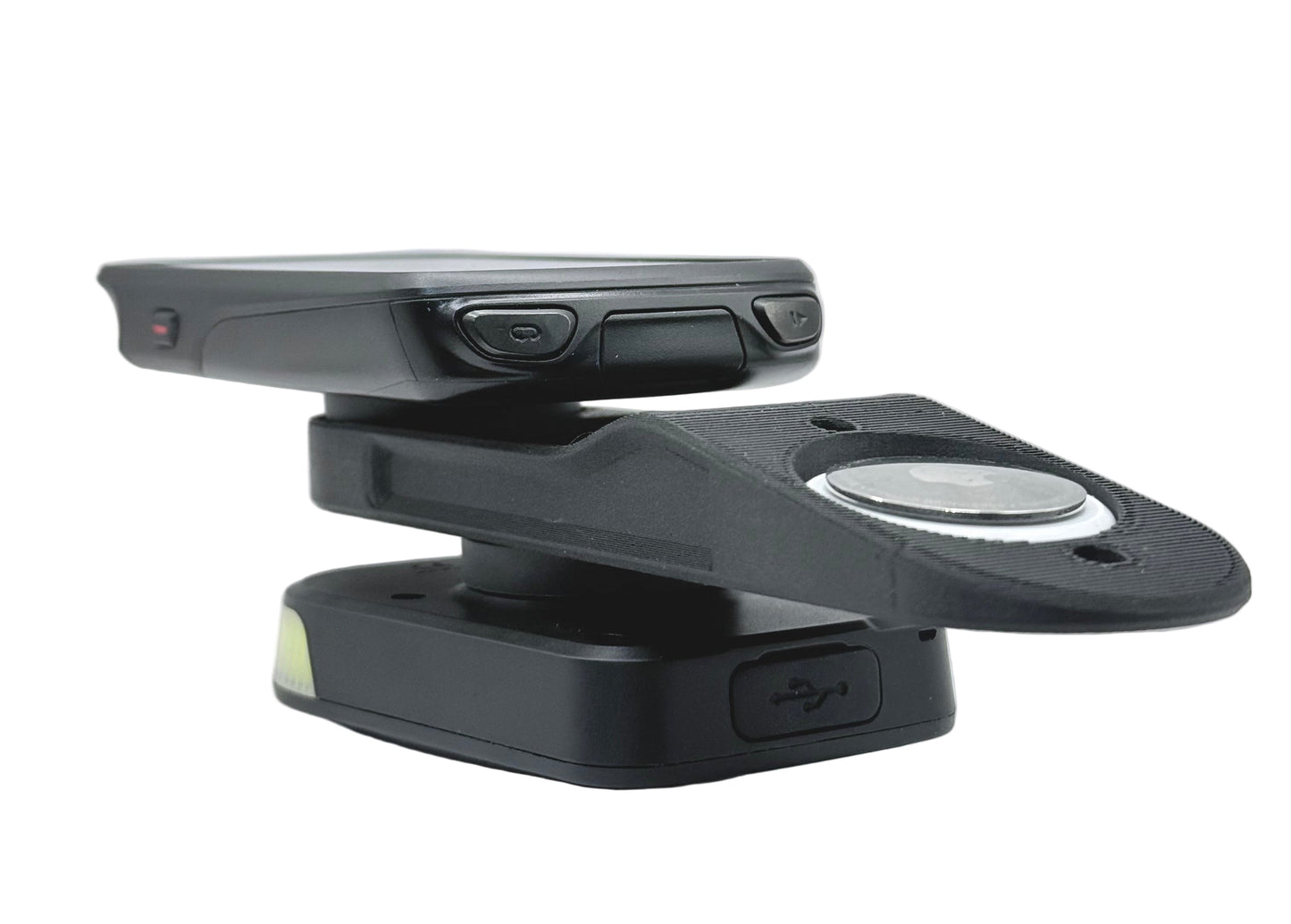 Canyon Apple AirTag Handlebar Mount for Garmin/Wahoo Computer with Light Attachment (CP0018, CP0030, and H31 cockpit)