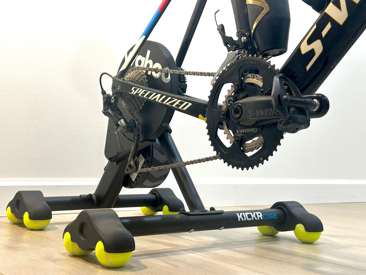 Indoor Turbo Trainer Rocker Feet with Tennis Balls – Pedal Perfect Designs